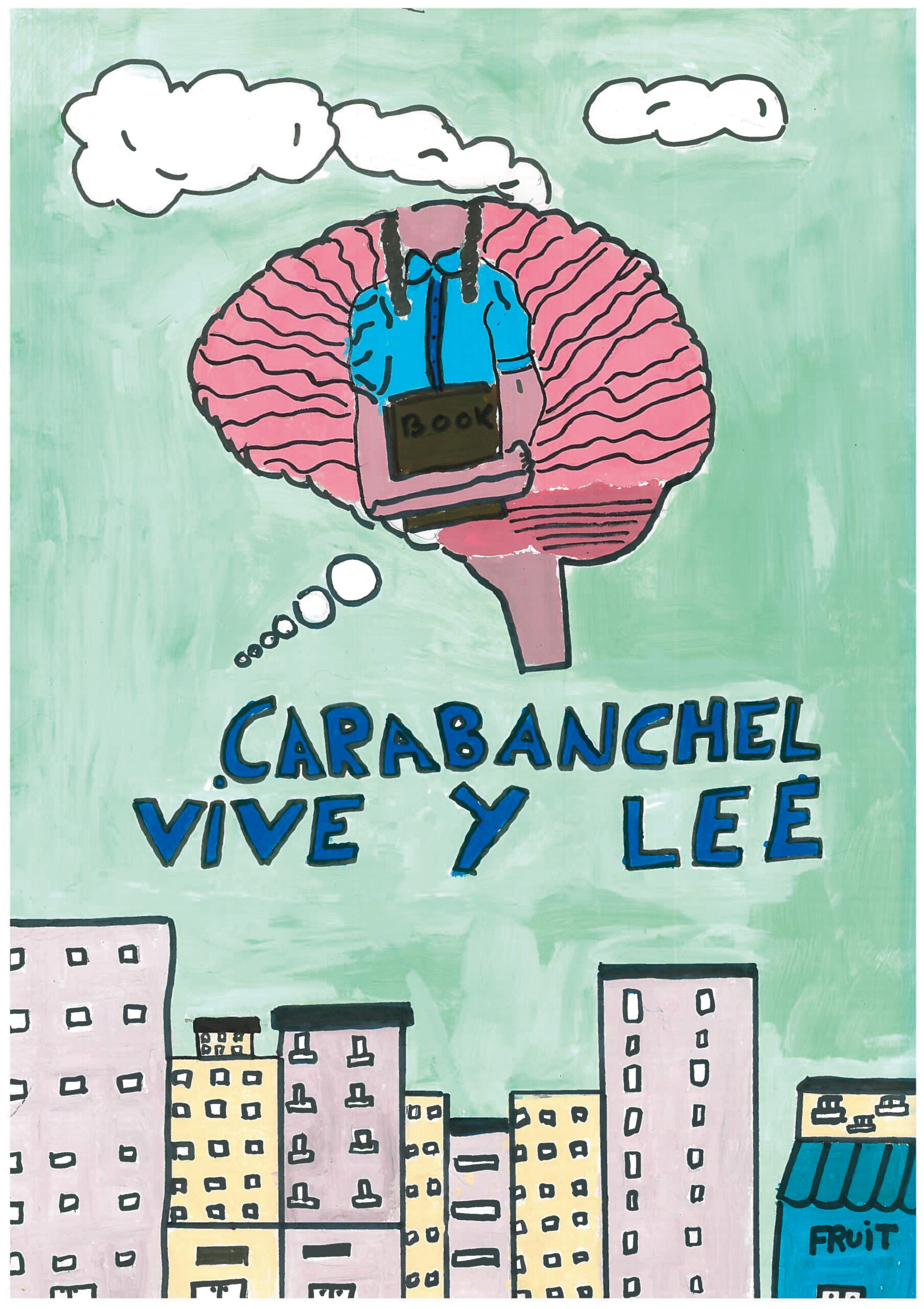 Cartel día del libro: vive y lee